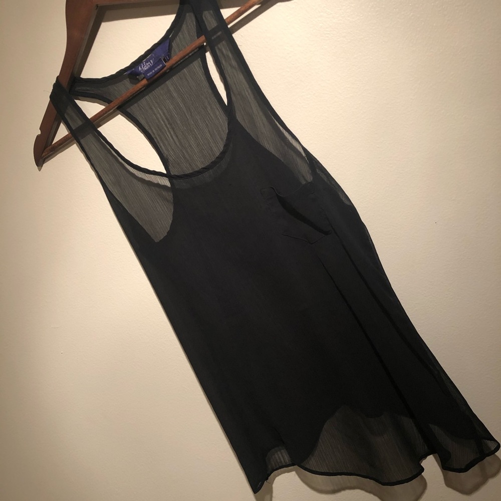Black sheer tank top 🖤